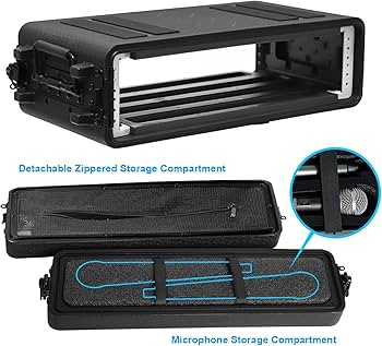 Amazon.co.jp: Diandian 2U ラックケース 浅い 11インチ 深さ19インチ