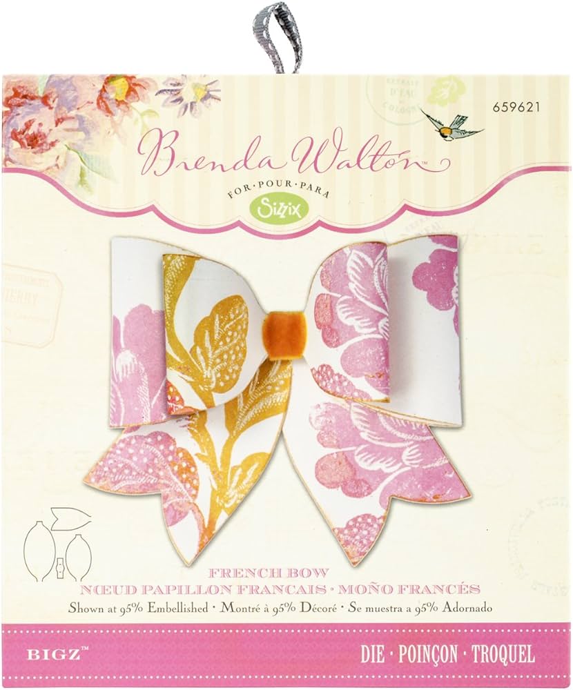Amazon.com: Sizzix, Multi Color, Bigz Die , French Bow by Brenda
