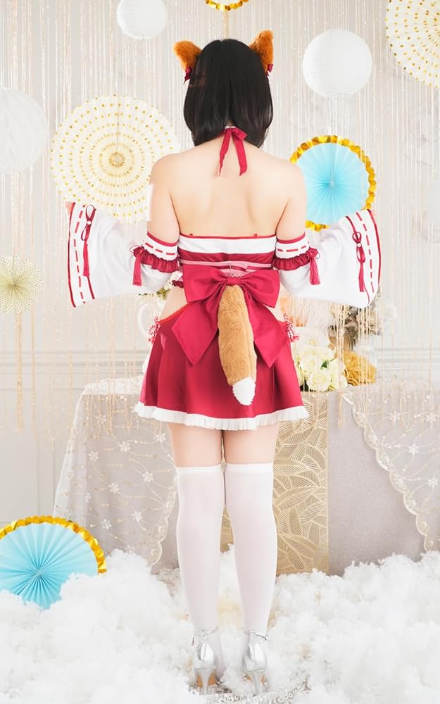Amazon.co.jp: [Malymoon] コスプレ 巫女 狐 新年 正月 巫女さん 神社
