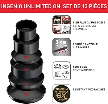 Amazon.com: Tefal Ingenio Unlimited On 13 Piece Set, Pots & Pans