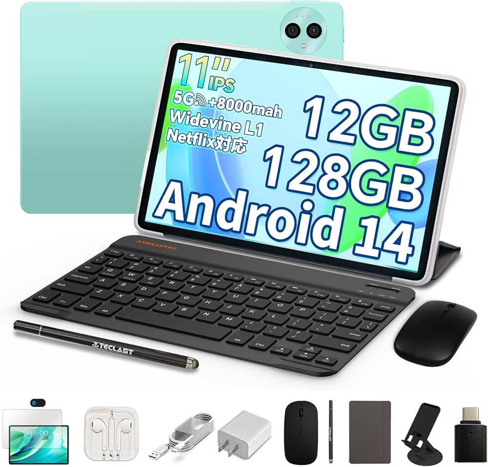 Amazon.co.jp: TECLAST P50S Android 14 タブレット 11インチ wi-fi