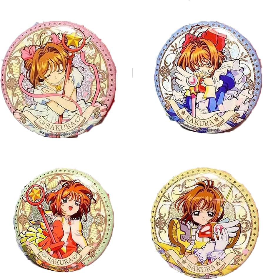 Amazon.co.jp: カードキャプターさくら 木之本 桜 缶バッジ 4枚 非公式
