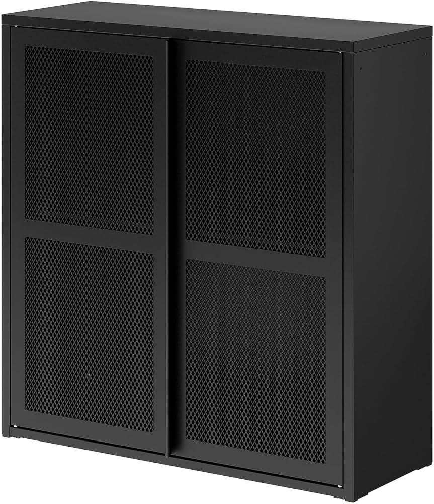 Amazon｜IKEA (イケア) IVAR イーヴァル キャビネット 扉付 - ブラック