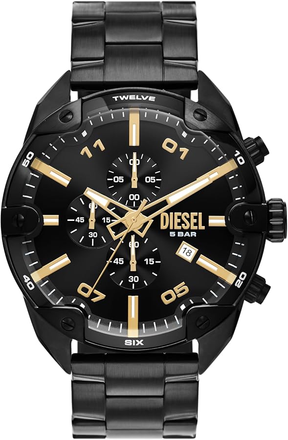 Amazon.com: Diesel Spiked Stainless Steel Chronograph Men's Watch