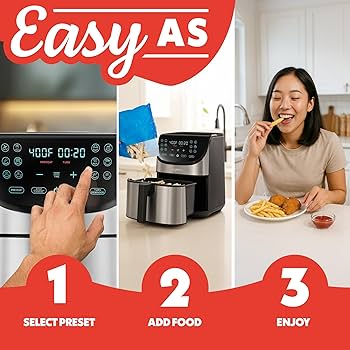Amazon.com: Gourmia Air Fryer - 8 Qt Extra Large Capacity