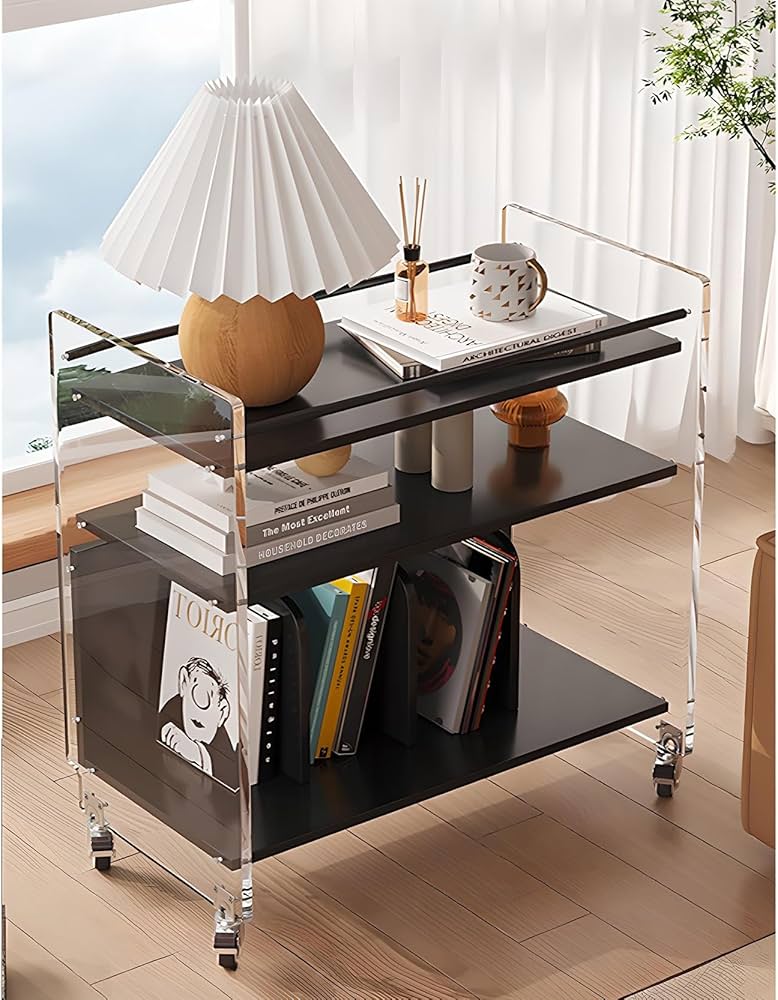 Amazon | TAIVINN サイドテーブル キャスター付き ベッドサイド