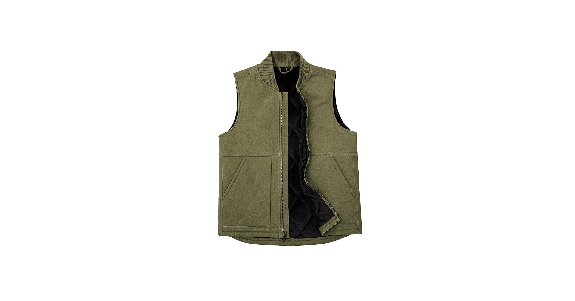 ZENTHACE Insulated Quilted Winter Vest for Men Zip Up Tactical