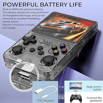 Amazon.com: R36s Pro Retro Handheld Game Console, 3.5in IPS