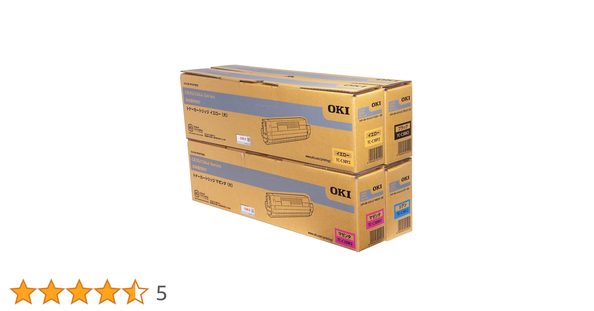 OKI 純正トナーカートリッジ （大）4色セット TC-C3B OKI 純正トナー