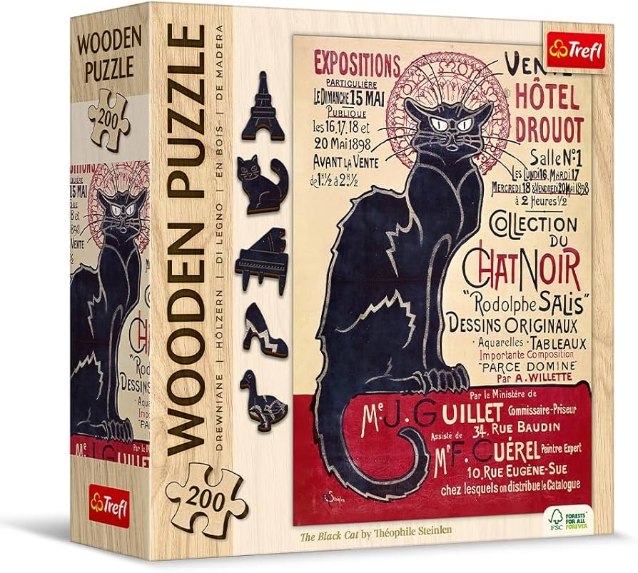 Amazon.com: Trefl The Black Cat - Théophile Alexandre Steinlen 200