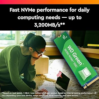 Amazon.com: Western Digital 2TB WD Green SN350 NVMe Internal SSD