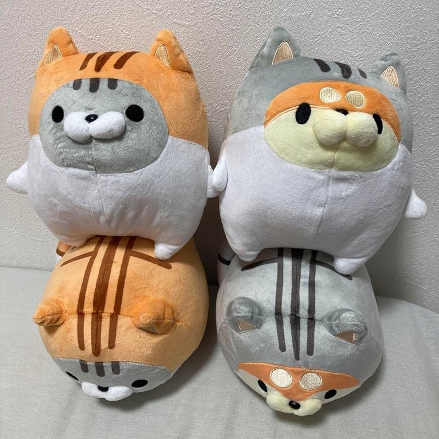 Amazon.co.jp: ボンレス犬とボンレス猫 ぬいぐるみ 立ポーズ 寝そべり