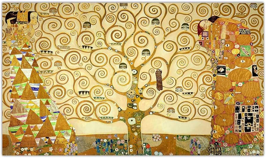 Amazon.co.jp: グスタフクリムトポスター《生命の木、1909年》有名な