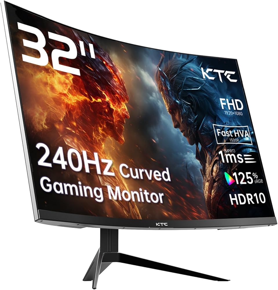 Amazon.co.jp: KTC 32インチ 湾曲ゲーミングモニター 240Hz 1500R
