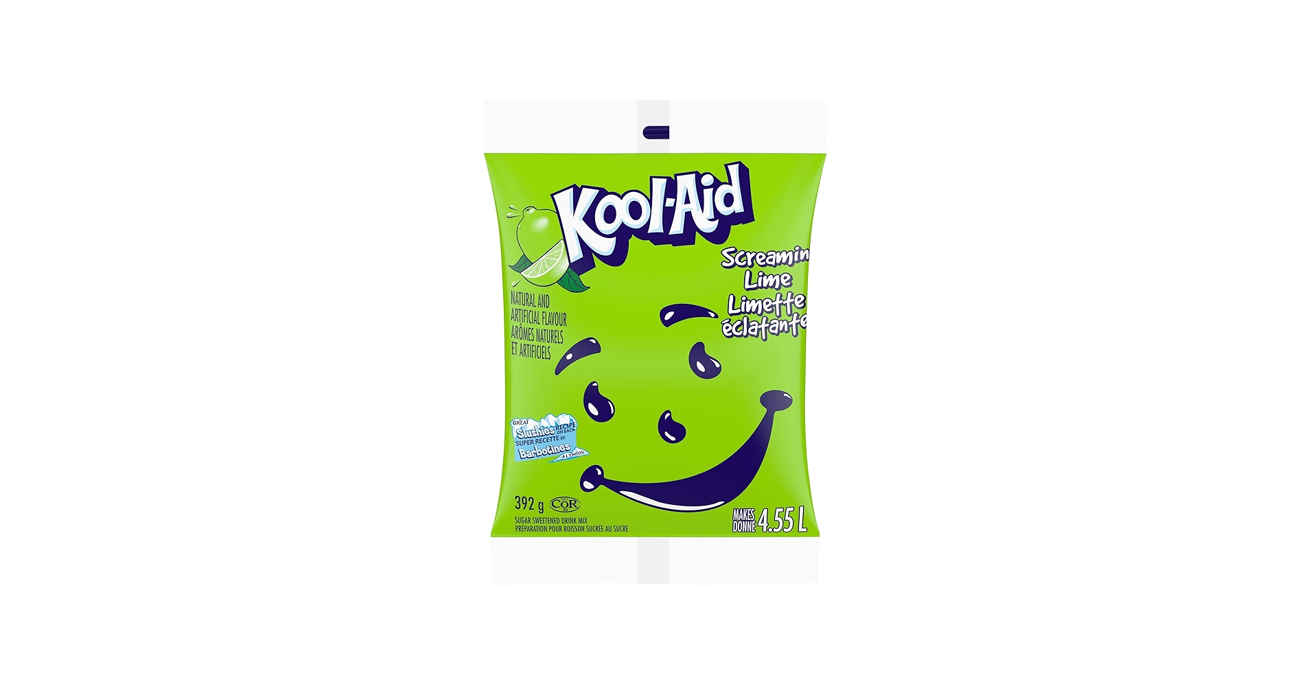 Amazon.com : Kool-Aid Screamin' Lime Powdered Drink Mix, 392g/13.8