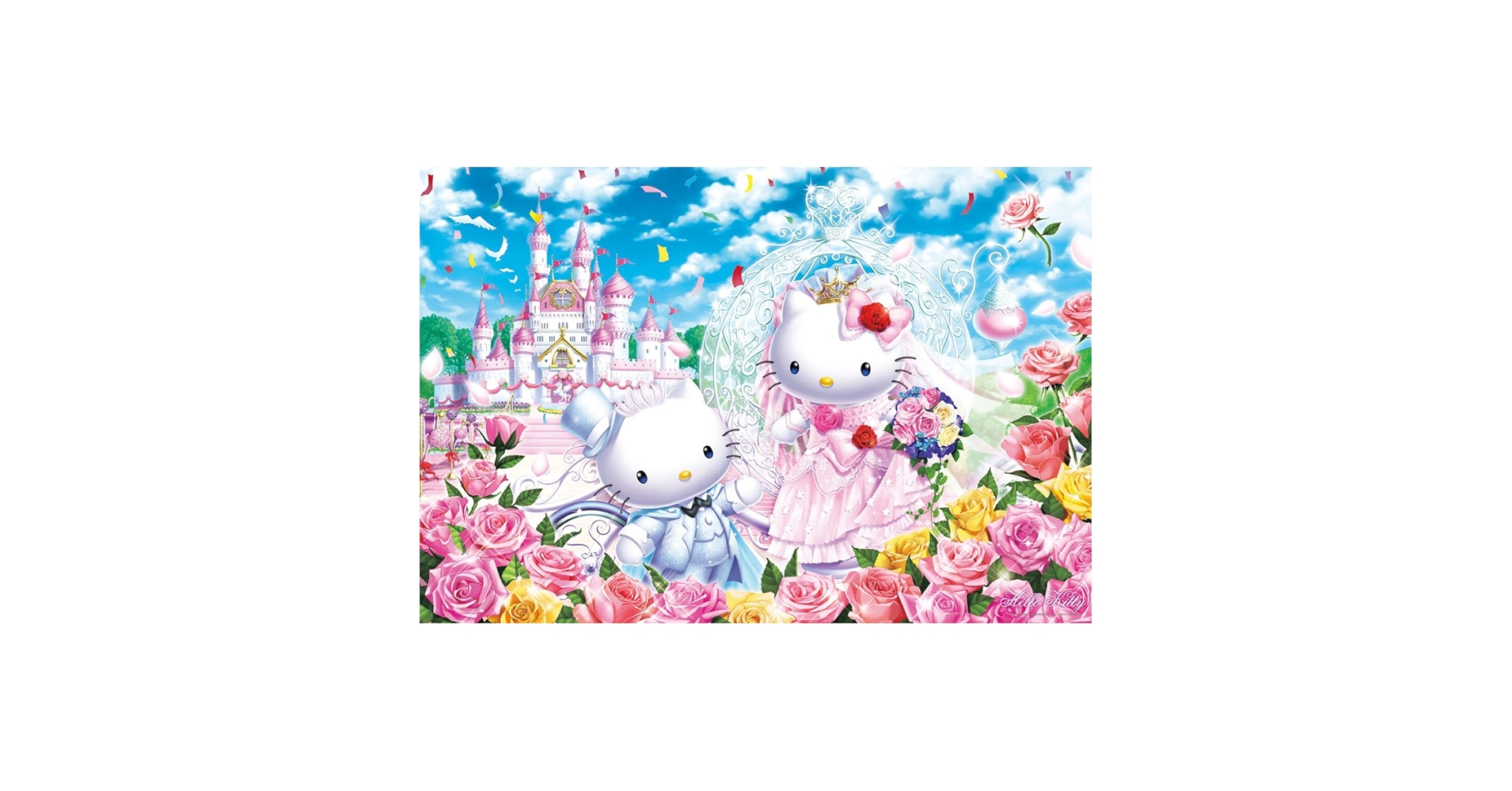 ジグソーパズル 1000ピース ハローキティ ハワイアン ウエディング