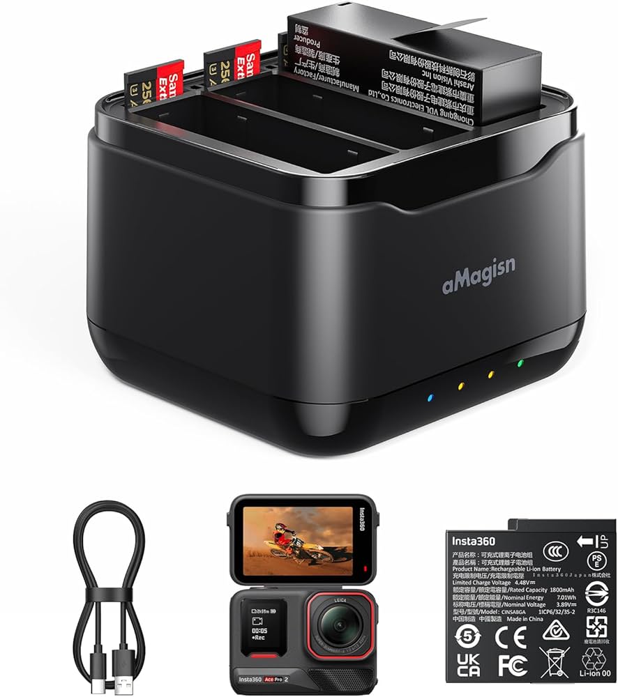 Amazon.co.jp: TEHAOUU 高速バッテリー充電器ハブ Insta360 AcePro2