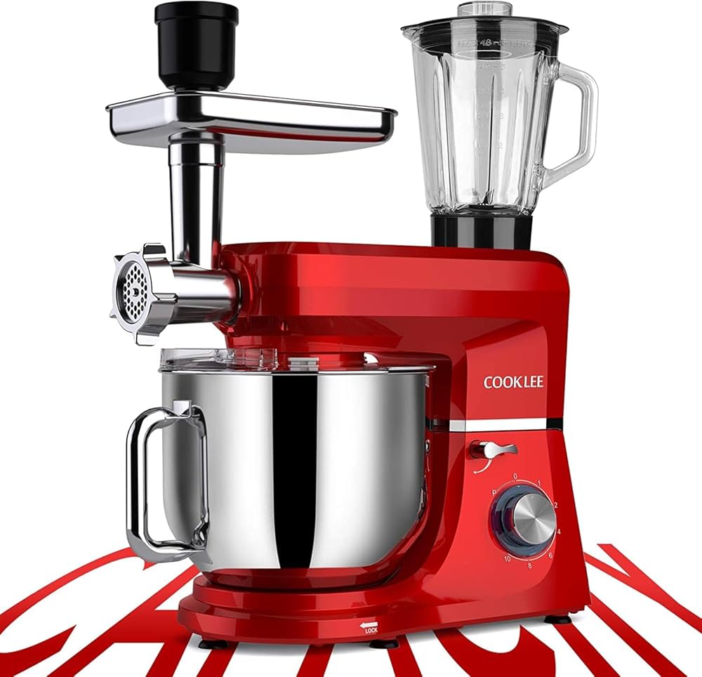 COOKLEE 6-IN-1 Stand Mixer, 8.5 Qt. Multifunctional Electric