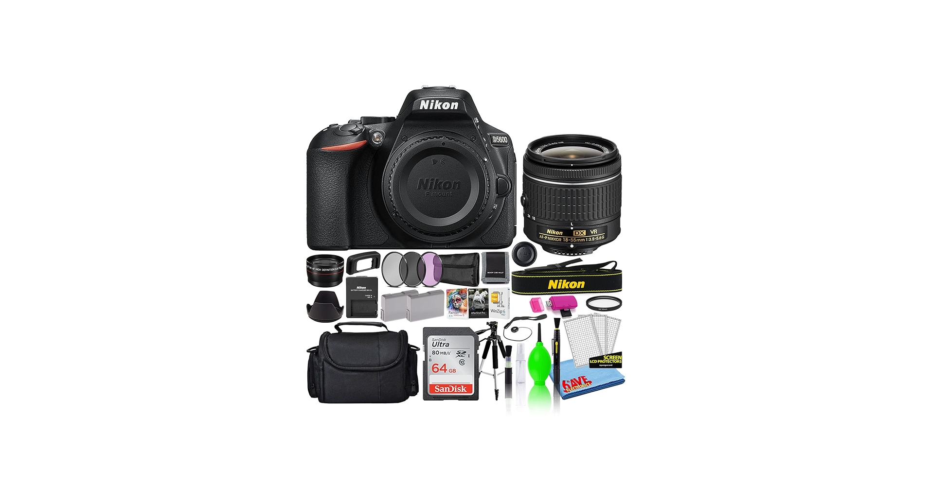 Amazon.com : Nikon D5600 24.2MP DSLR Digital Camera with AF-P DX