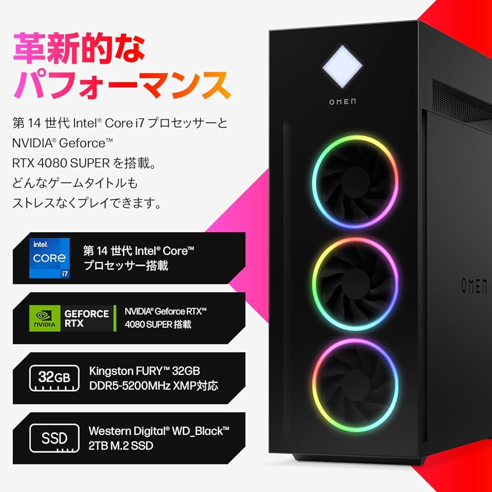 Amazon.co.jp: HP ゲーミングPC デスクトップ OMEN 45L Desktop RTX