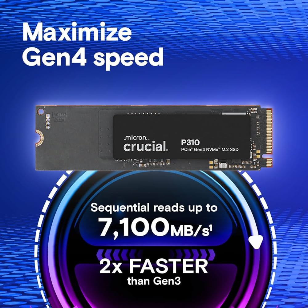 Amazon | Crucial P310 1TB SSD PCIe Gen4 NVMe M.2 2280 最大7,100MB