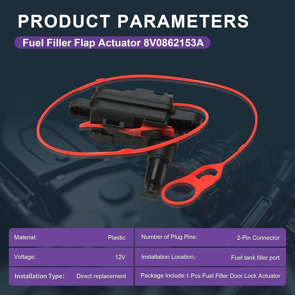 Sprwinautummer 8V0862153A 1PCS Fuel Door Actuator Fuel Filler Flap