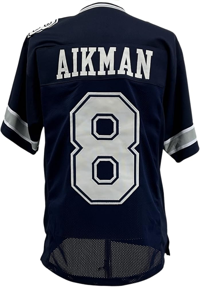 Amazon.com : Troy Aikman Jersey Navy Blue Dallas | Unisex Adult