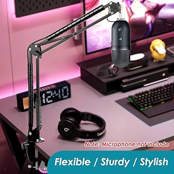 Amazon | Razer Seiren V2 Xマイク用マイクブームアーム - 調節可能な
