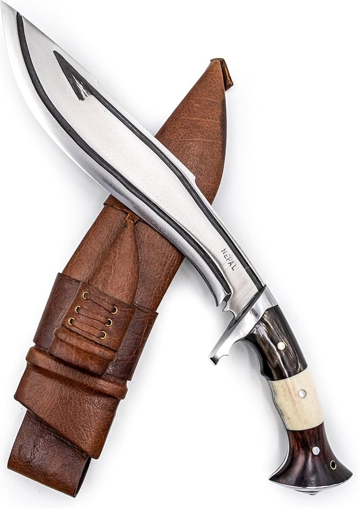Fwosi-Hand Forged Kukri Knife, Full Tang 13 Inch Gorkha Khukuri