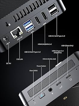 Amazon.com: MINISFORUM UM560 XT Mini PC AMD Ryzen 5 5600H DDR4