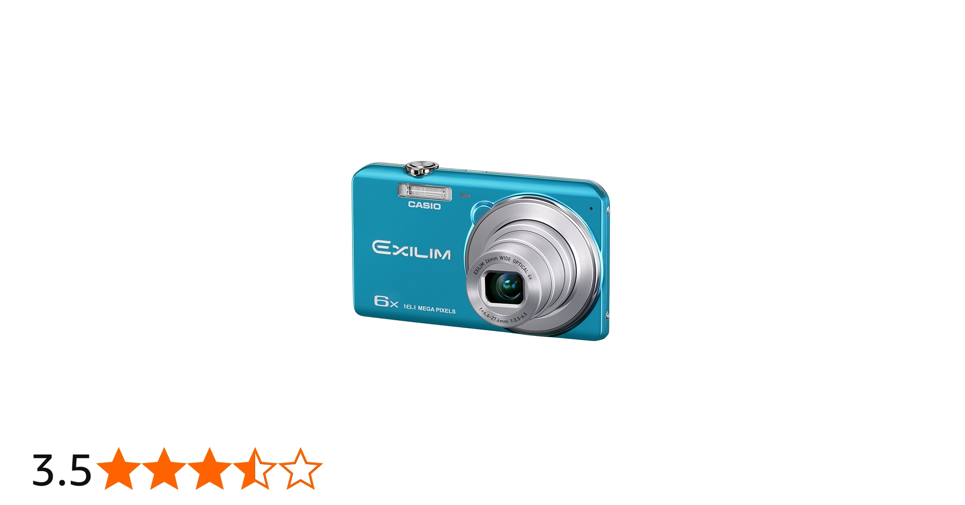 Amazon | CASIO デジタルカメラ EXILIM 1610万画素 6倍 ブルー EX
