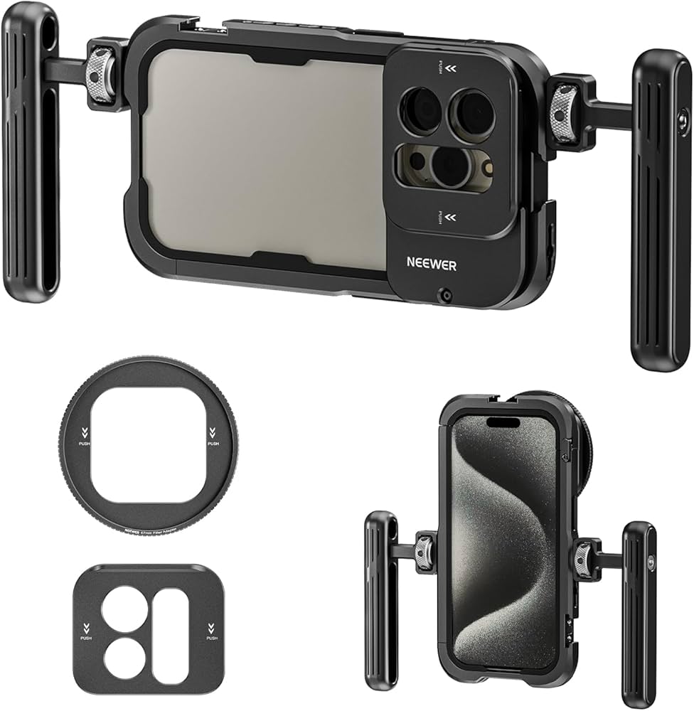 Amazon.co.jp: NEEWER スマホケージ ビデオリグ コンパチブ iPhone 15