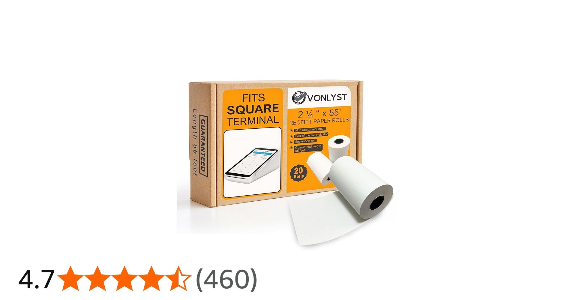 Amazon.co.jp: レシートペーパーロール スクエアターミナルクレジット