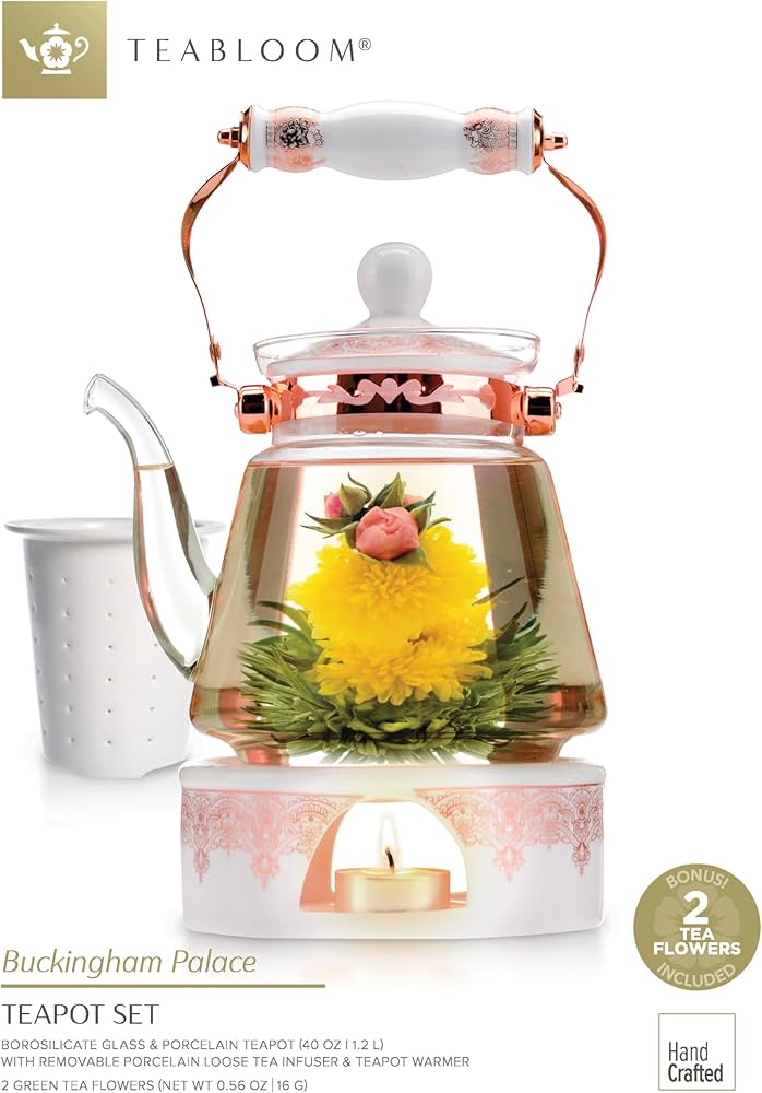 Amazon.com | Teabloom Buckingham Palace Teapot & Flowering Tea