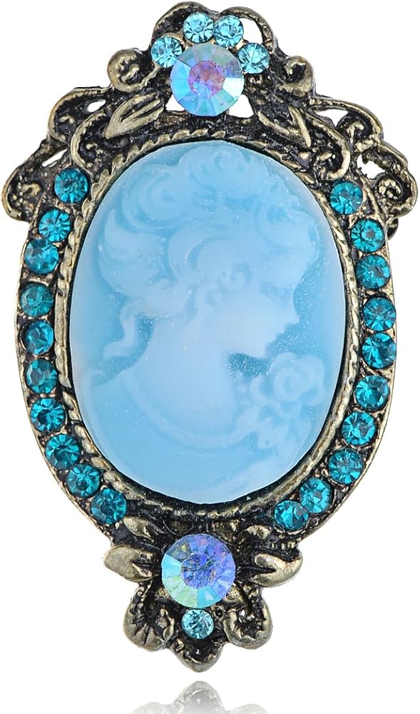 Amazon | Alilang アンティークブローチピン カメオ風婦人デザイン