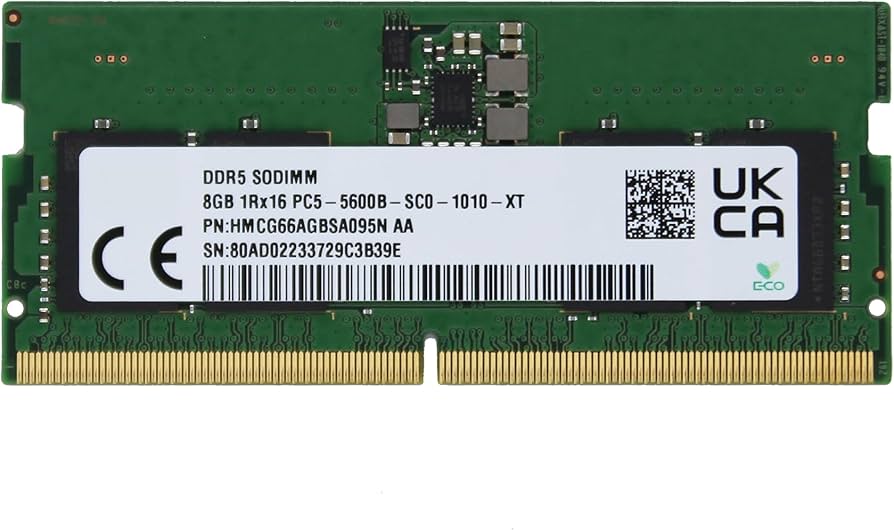 SK Hynix 8GB (1x8GB) DDR5 5600MHz PC5-44800 SODIMM 1Rx16 CL46 1.1v