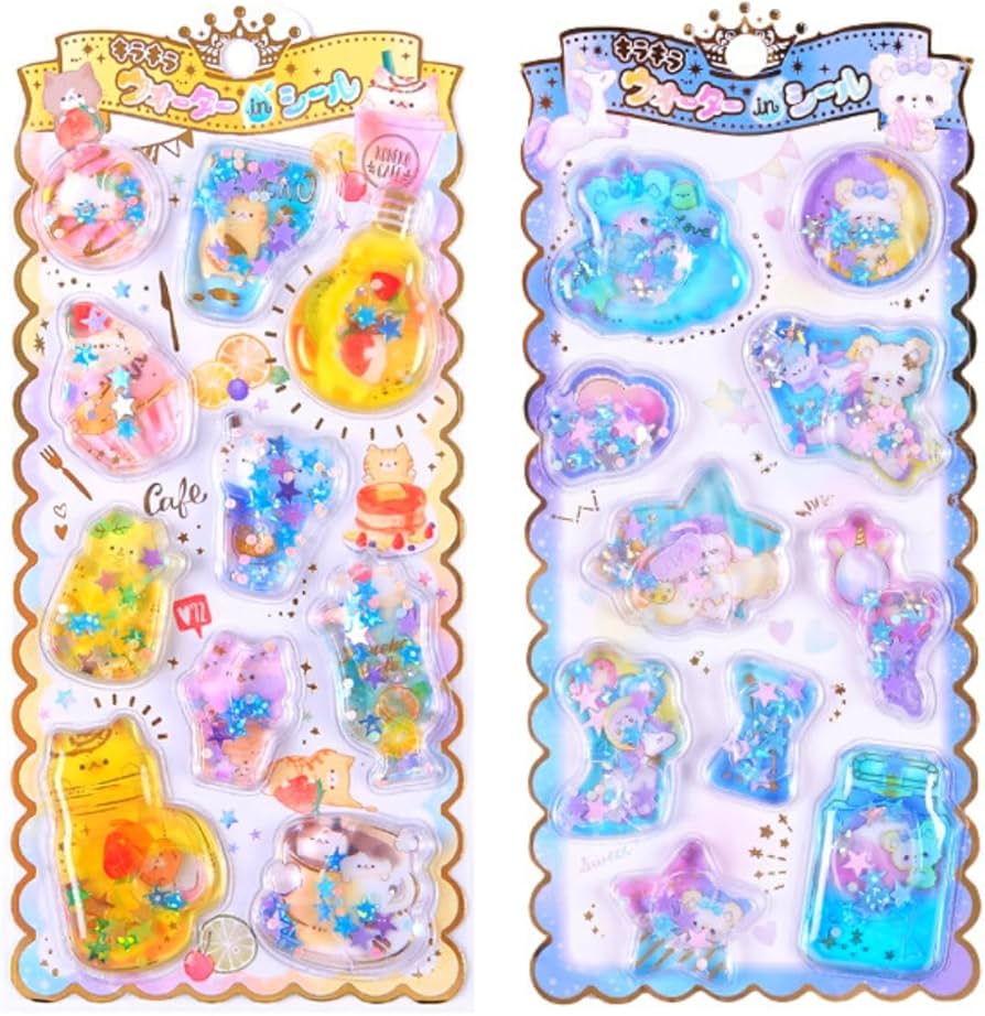 Amazon | [YUKIRA] かわいい キラキラ ウォーターシール 女の子 手帳