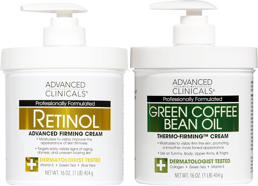 Amazon.com : Advanced Clinicals Retinol Body Cream + Green Coffee