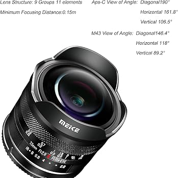 Amazon.co.jp: Meike 7.5mm f2.8 超広角マニュアルフォーカス 対角