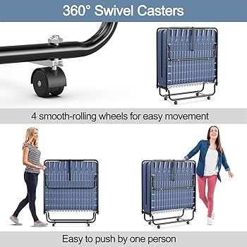 Amazon｜Giantex 折りたたみベッド 4インチマットレス付き イタリア製