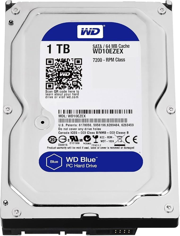 Amazon | WD Blue 1TB SATA 6 Gb/s 7200 RPM 64MB Cache 3.5 Inch