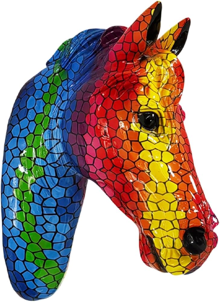 Amazon.co.jp: 馬の壁の装飾 | 馬の壁の彫刻 | カラフルな馬の壁