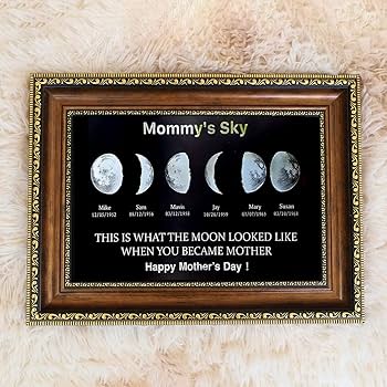 Amazon.com: ROSLILY Personalized Mothers Day Moon Gift Family Moon