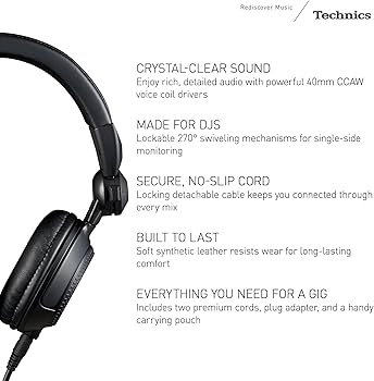 Amazon.com: Technics Professional DJ Headphones with 40mm CCAW
