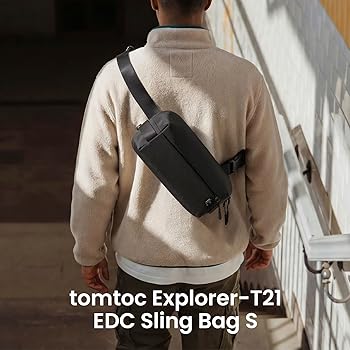 Amazon.com | tomtoc 3L Compact EDC Sling Bag, Chest Shoulder