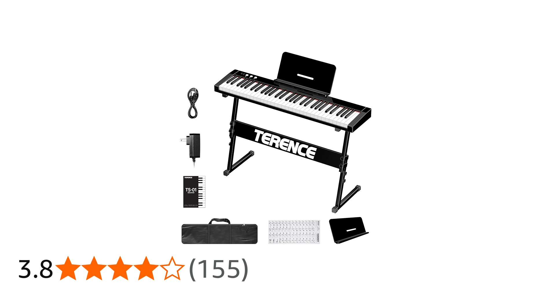Amazon | TERENCE 電子ピアノ 61鍵盤 初心者向け キーボード 音色140