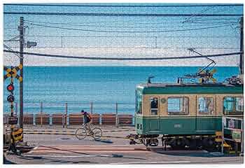 Amazon.co.jp: パズル 日本の風景 江ノ電と踏切-神奈川 木製 1000