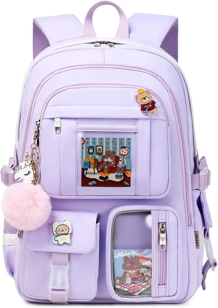 Amazon.com: LXYGD Backpack for Girls with Accessories Laptop