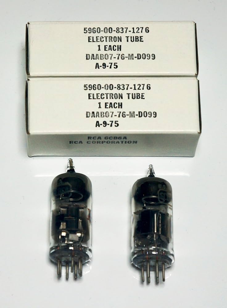 Amazon | アメリカRCA製 6CB6A 真空管アンプの交換用に 6J1や6K4からの