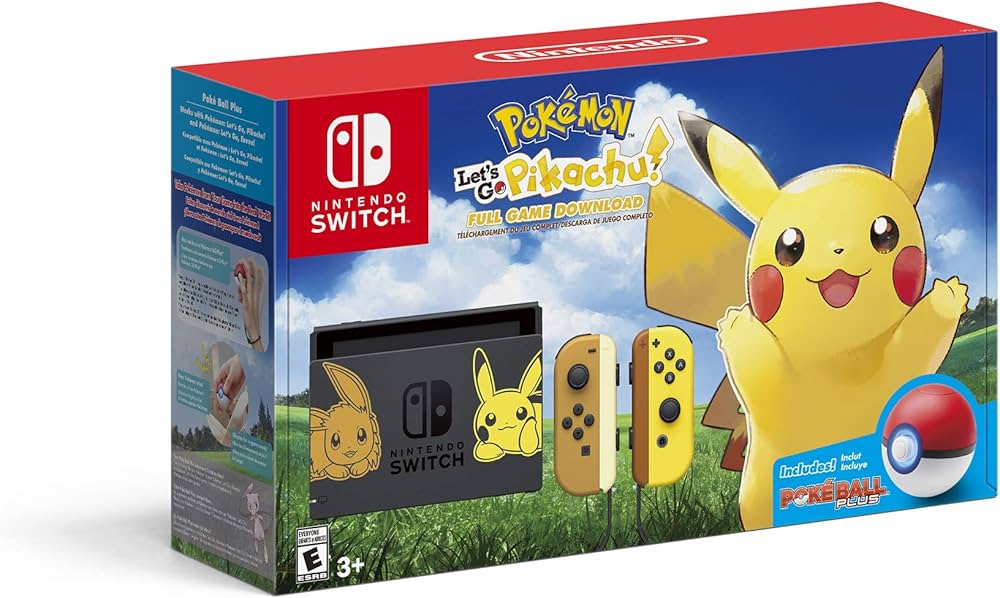 Amazon.com: Nintendo Switch Console Bundle- Pikachu & Eevee